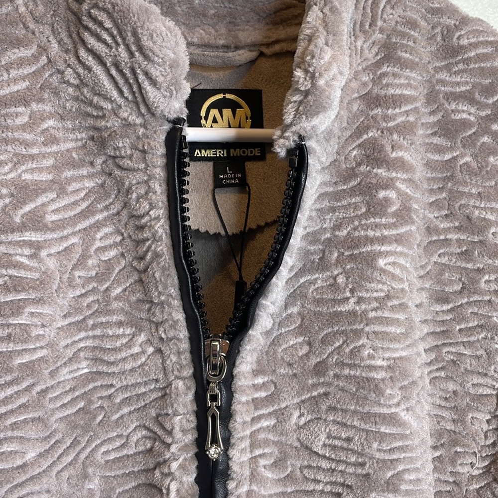 Ameri Mode Textured Full Zip Jacket Coat - image 3